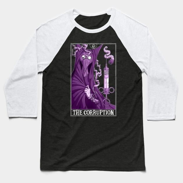 The Corruption Tarotesque (Dark) Baseball T-Shirt by Rusty Quill